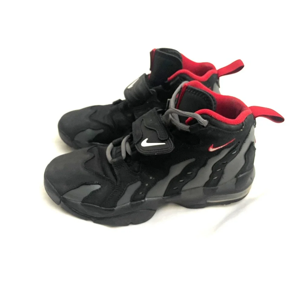 Nike Air DT Max 96 Deion Sanders Size 8 Black Red ATL Falcons HQ3620-010 (READ)